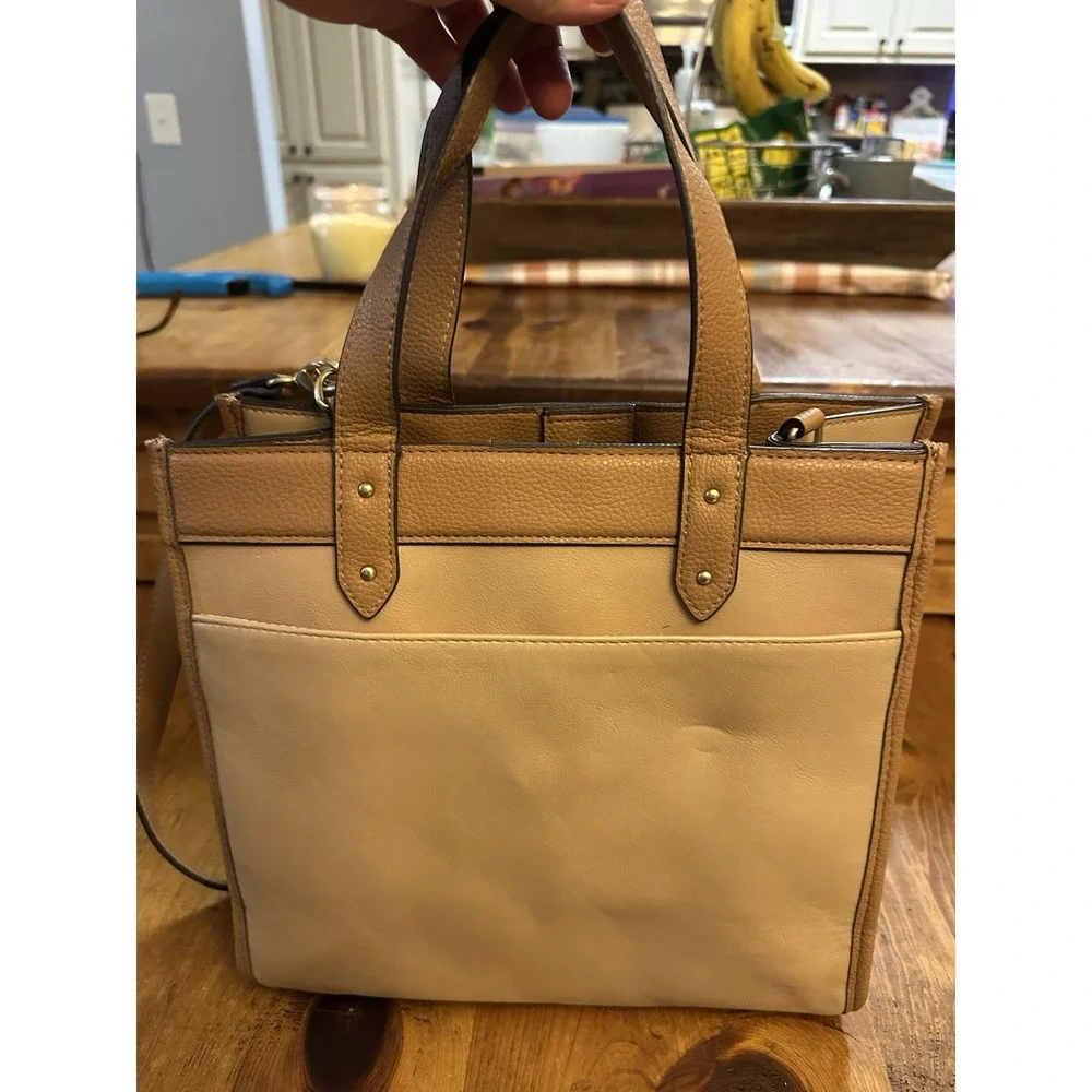Time and Tru Satchel Bag Purse Brown Beige